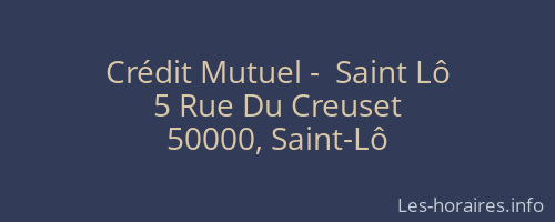 Crédit Mutuel -  Saint Lô