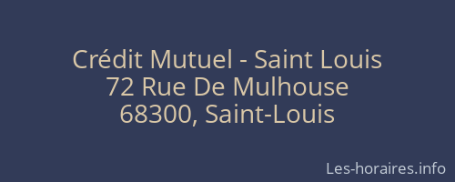 Crédit Mutuel - Saint Louis
