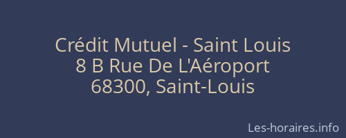 Crédit Mutuel - Saint Louis