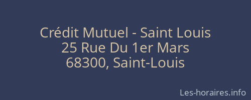 Crédit Mutuel - Saint Louis