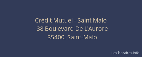 Crédit Mutuel - Saint Malo