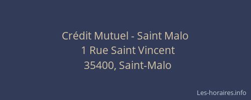 Crédit Mutuel - Saint Malo