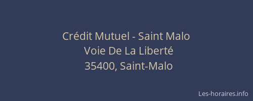 Crédit Mutuel - Saint Malo