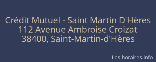 Crédit Mutuel - Saint Martin D'Hères