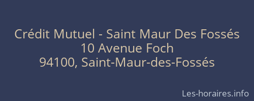 Crédit Mutuel - Saint Maur Des Fossés