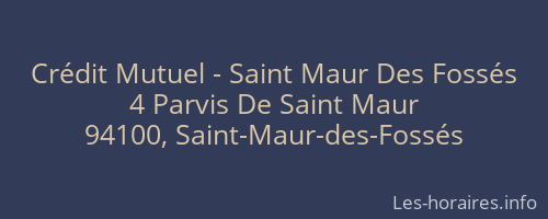 Crédit Mutuel - Saint Maur Des Fossés