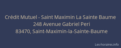 Crédit Mutuel - Saint Maximin La Sainte Baume
