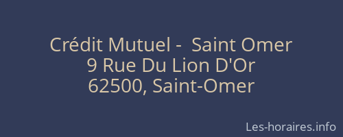 Crédit Mutuel -  Saint Omer