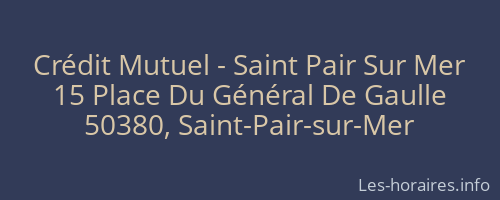 Crédit Mutuel - Saint Pair Sur Mer