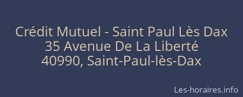 Crédit Mutuel - Saint Paul Lès Dax