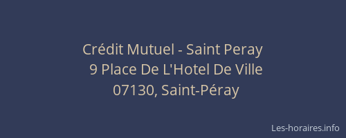 Crédit Mutuel - Saint Peray