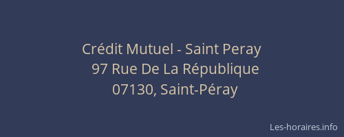Crédit Mutuel - Saint Peray