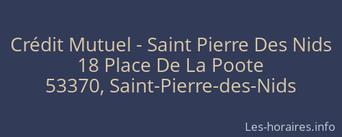Crédit Mutuel - Saint Pierre Des Nids