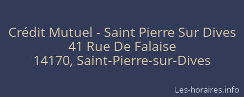Crédit Mutuel - Saint Pierre Sur Dives