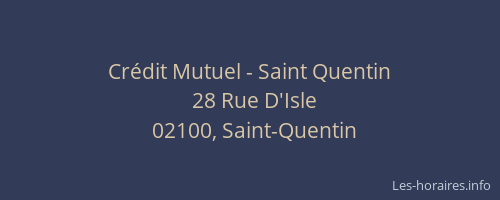 Crédit Mutuel - Saint Quentin