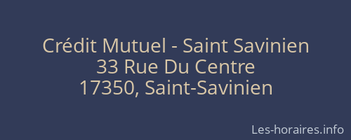 Crédit Mutuel - Saint Savinien