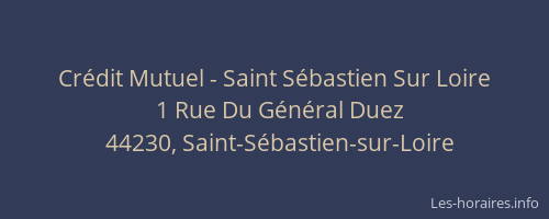 Crédit Mutuel - Saint Sébastien Sur Loire