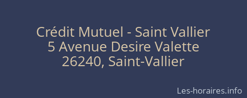 Crédit Mutuel - Saint Vallier