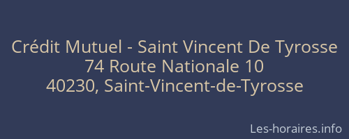 Crédit Mutuel - Saint Vincent De Tyrosse