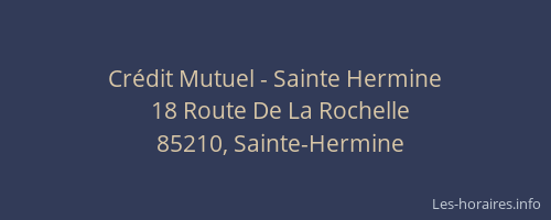 Crédit Mutuel - Sainte Hermine
