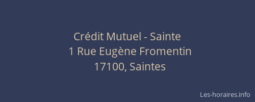 Crédit Mutuel - Sainte