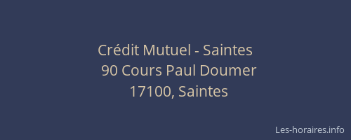 Crédit Mutuel - Saintes
