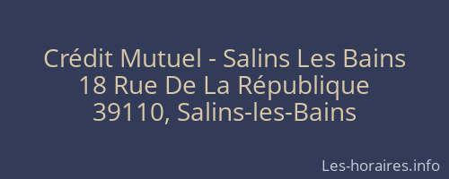 Crédit Mutuel - Salins Les Bains