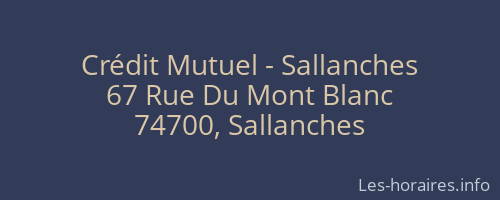 Crédit Mutuel - Sallanches