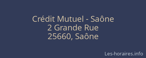 Crédit Mutuel - Saône
