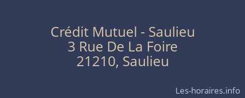 Crédit Mutuel - Saulieu