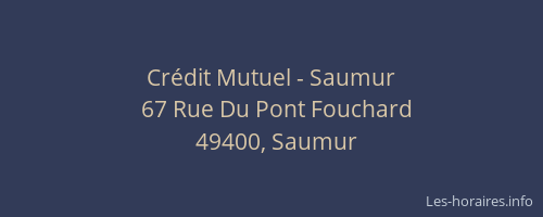 Crédit Mutuel - Saumur
