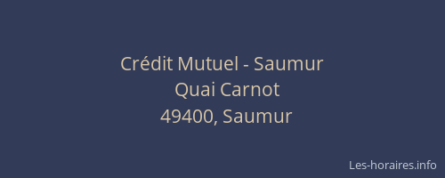 Crédit Mutuel - Saumur