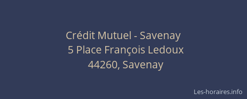 Crédit Mutuel - Savenay