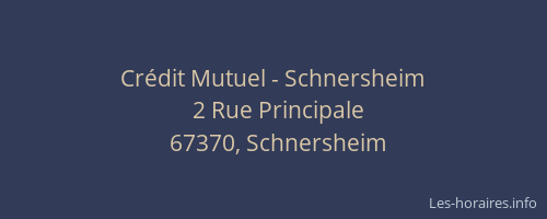 Crédit Mutuel - Schnersheim