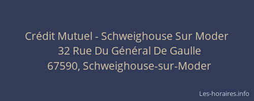 Crédit Mutuel - Schweighouse Sur Moder