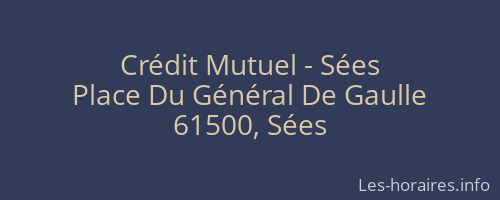 Crédit Mutuel - Sées