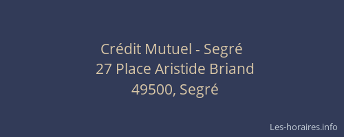 Crédit Mutuel - Segré