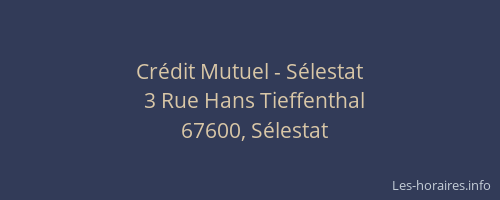 Crédit Mutuel - Sélestat