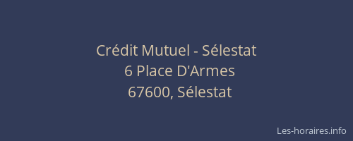 Crédit Mutuel - Sélestat