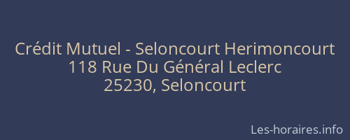 Crédit Mutuel - Seloncourt Herimoncourt
