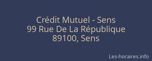 Crédit Mutuel - Sens