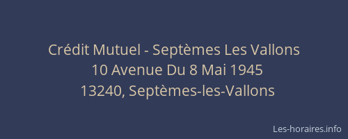 Crédit Mutuel - Septèmes Les Vallons