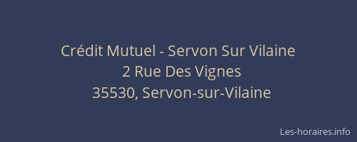 Crédit Mutuel - Servon Sur Vilaine