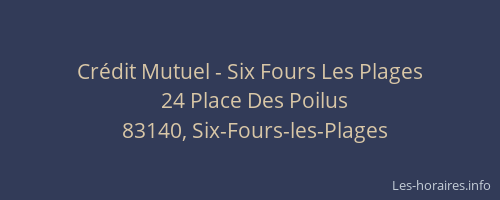 Crédit Mutuel - Six Fours Les Plages