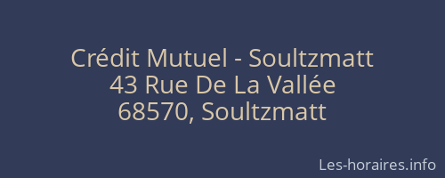 Crédit Mutuel - Soultzmatt