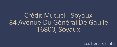 Crédit Mutuel - Soyaux