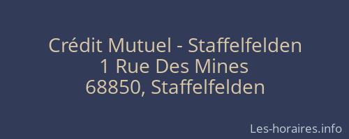 Crédit Mutuel - Staffelfelden