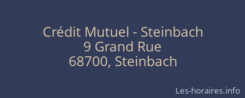 Crédit Mutuel - Steinbach