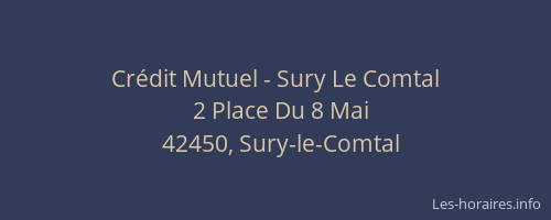 Crédit Mutuel - Sury Le Comtal