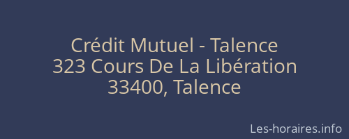 Crédit Mutuel - Talence